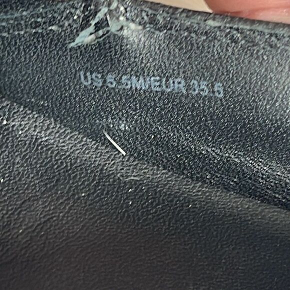 Vince Saxon Black Leather Slip On Platform Sneakers Sz 5.5 - Picture 7 of 7